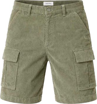 Jack Wills Effen katoenen cargoshorts voor heren (Zilveren Salie)