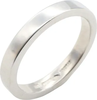 Bulgari Silver Platinum 950 Band Ring (Pre-Owned)