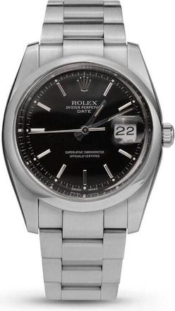 Rolex Pre-owned Rolex Date Automatic Chronometer Black Dial Unisex Watch 15000 BKSO