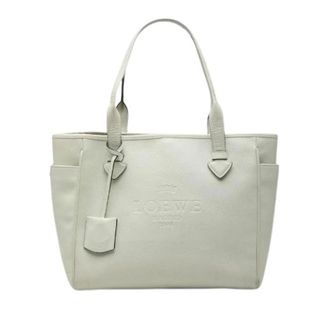 Loewe Pre-owned Heritage Leather 2way Tote Shoulder Bag - Dames - Vintage Shopper - Wit - ONE Size - Leer - Vintage