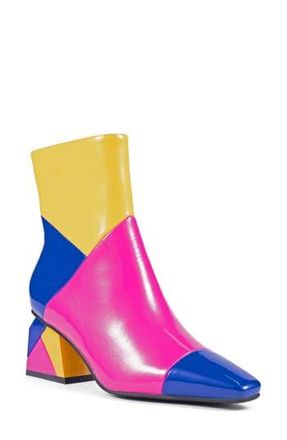 Ninety Union Sienna Colorblock Bootie in Fuchsia Mult at Nordstrom Rack, Size 14