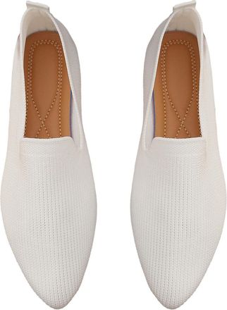 Generic Womens Pointed Toe Ballet Flat Knit Dress Shoes Low Wedge Comfort Slip On Flats for Woman Classic Softable Shoes Soft Breathable Slip-On Knitted Balle