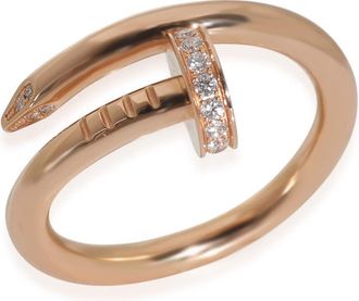 Cartier Pre-Owned Cartier Rose Gold Diamond Juste Un Clou Ring