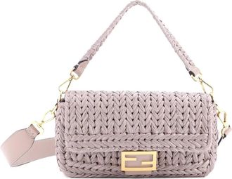 Fendi Baguette NM Bag Woven Raffia Medium shoulder bag - Grijs