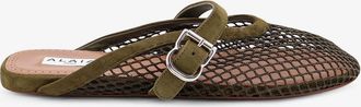 Alaia Sandali Fishnet in mesh e pelle - ALAIA - gender_Woman