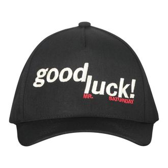 Mr. Saturday Good Luck Baseball Cap - Heren - Petten - Zwart - ONE Size - Katoen - Accessoires