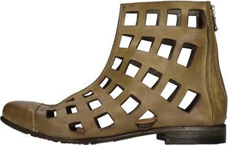 J.P. David Papua Enkellaarzen - Dames - Enkellaarsjes - Groen - 36 EU - Leer - Schoenen