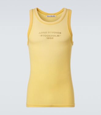 Acne Studios Tank top a coste con logo