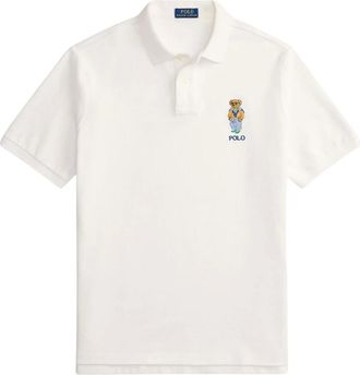 Ralph Lauren Tops, Heren, Wit, M, Katoen, Polo Bear Poloshirt