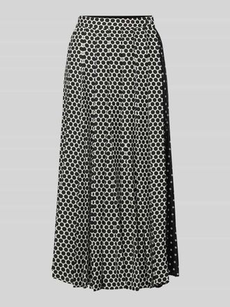 Max & Co. Ausgestellter Midi-Rock mit Allover-Muster in Black, Gr&ouml;&szlig;e 32