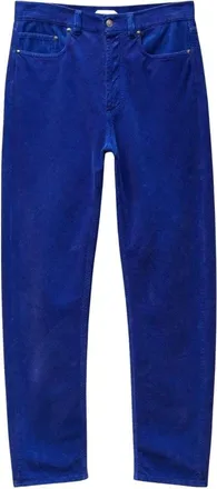 Versace Rechte Corduroy Fluweel Broek - Heren - Jeans - Blauw - Maat: W32 Corduroy