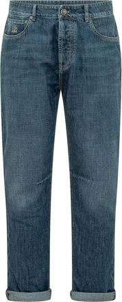 Brunello Cucinelli Comfort Denim Broek - Heren - Slim Fit Jeans - Blauw - S - Denim - Jeans