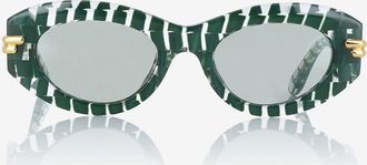 Bottega Veneta Ovale Sonnenbrille Mitre