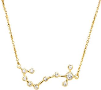 Sterling Forever When Stars Align Constellation Sign 14K Plated CZ Necklace