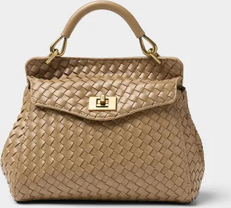 JW PEI Womens Lucia braided faux-leather evening bag