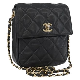 Chanel Pre-owned Cross Body Bags, female, Black, Size: ONE SIZE Pre-owned Vintage Shoulder Bag