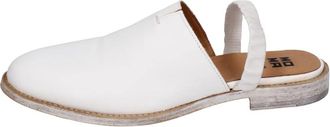 Moma Leren Mules - Dames - Slip ons - Wit - 37 EU - Leer - Schoenen