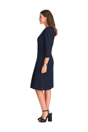 Hermann Lange Jerseykleid, Damen, Gr. 46, N-Gr, blau (marine), Jersey, Obermaterial: 95% Polyester, 5% Elasthan, HERMANN LANGE COLLECTION, figurbetont kniebedeckend