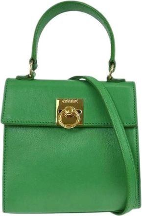 Celine Pre-owned Handbags, female, Green, Size: ONE SIZE Pre-owned Vintage Handbag