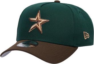 New Era Womens Houston Astros Astros 9Forty A-Frame Cap - Adult Dark Green/Walnut