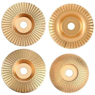 OEM Juego De 4 Discos Abrasivos Para Madera, Discos De Carburo De Tungsteno Para Dar Forma, Lijar Y Cortar - Compatible Con Amoladoras Angulares De 115 Mm