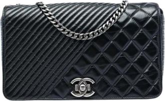 Chanel Pre-owned Quilted Shoulder Bag - Dames - Vintage Schoudertas - Zwart - ONE Size - Leer - Vintage