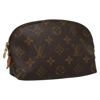 Louis Vuitton Pre-owned Canvas pouches - Dames - Vintage Clutch - Bruin - ONE Size - Leer - Vintage