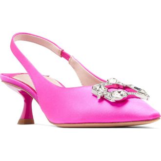 Kate Spade New York renata slingback pointed toe kitten heel pump in Vivid Snapdragon at Nordstrom, Size 9