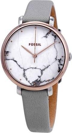 Fossil Jacqueline White Marble Dial Ladies Watch ES4377