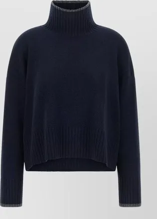 Pinko cashmere wool ribbed turtleneck sweater