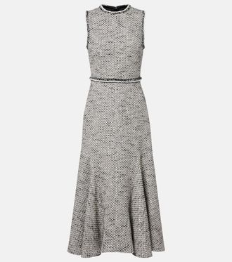 SAFiYAA Andrea tweed midi dress