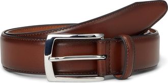 Johnston & Murphy Feather Edge Belt Mens Belts Mahogany : 36 Waist, Leather