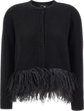 Fabiana Filippi Cardigan - Dames - Vesten - Zwart - M - Wol - Truien & Vesten