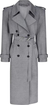 The Attico Dames, Mantels, Grijs, Maat: 2XS Katoen