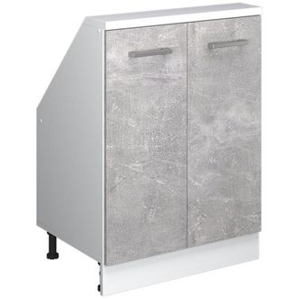 Vicco Armario Para Techo Inclinado Rion, Hormig&oacute;n/blanco, Con 2 Puertas, Vicco