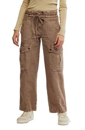 Free People Park Ave Cotton Cargo Pants in Dusted Cocoa at Nordstrom Rack, Size Small