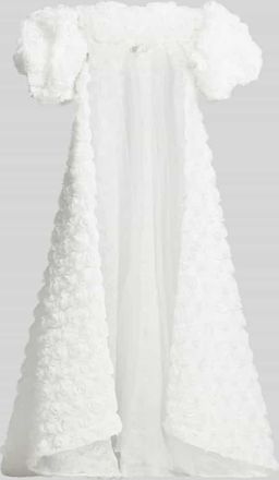 Luxuar Fashion Brautcape in Maxil&auml;nge mit floralem Zierbesatz in Offwhite, Gr&ouml;&szlig;e 32