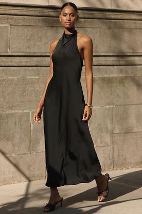 Maeve Jamie Halter Open Back Midi Dress by Maeve