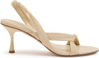 Studio Amelia Siena Braided 70 Leather Sandals - Cream - 39 (IT39 / UK6)