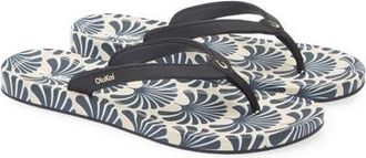 Olukai Uiki Water Resistant Flip Flop in Black /Pai at Nordstrom, Size 12
