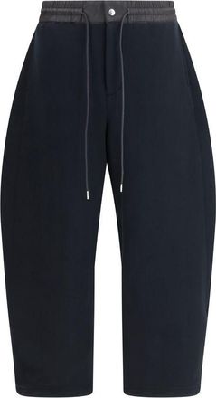 sacai Black Cotton Athletic Mens Pants