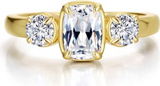 Lafonn Regal Three Simulated Diamond Ring in Gold at Nordstrom, Size 7