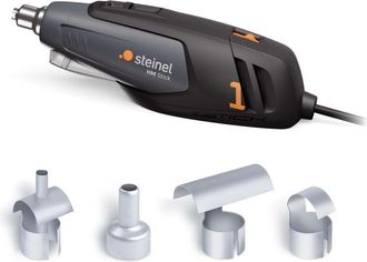 Steinel Mini Pistola De Aire Caliente Hm Stick, Incluye 4 Boquillas, 350 W, 400&deg;-500&deg;c, Luz De Trabajo Led, Pistola De Aire Caliente Para Bricolaje Y Modelism