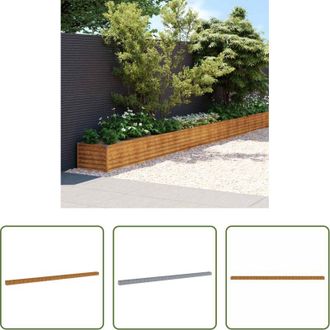 vidaXL Fioriera in acciaio corten - Fioriera Rialzata da Giardino 1152x50x36 cm in Acciaio Corten