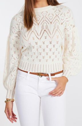 Bishop + Young Favorite Pointelle Sweater in Cloud at Nordstrom, Size X-Small