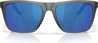 Costa Mainsail XL 59mm Mirrored Polarized Square Sunglasses in Gray Smoke /Blue Mirror 580P at Nordstrom