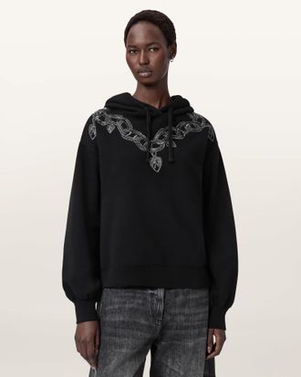 AllSaints Cotton Drip Rihan Oversized Hoodie, Size: XS