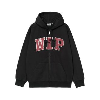 Carhartt Work in Progress Hoodies & sweatvesten, Heren, Zwart, S, Katoen, Robuuste Hooded Sweat Jacket