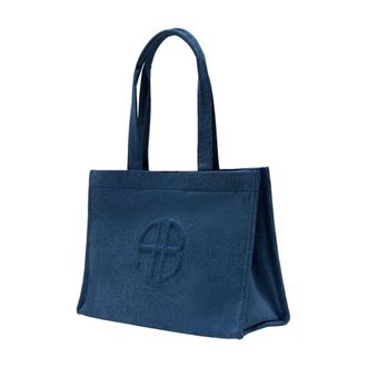 Anine Bing Womens Lara Tote Blue Cotton