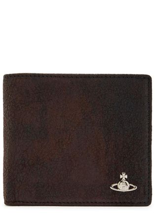 Vivienne Westwood Orb Grained Leather Wallet - Brown - One Size